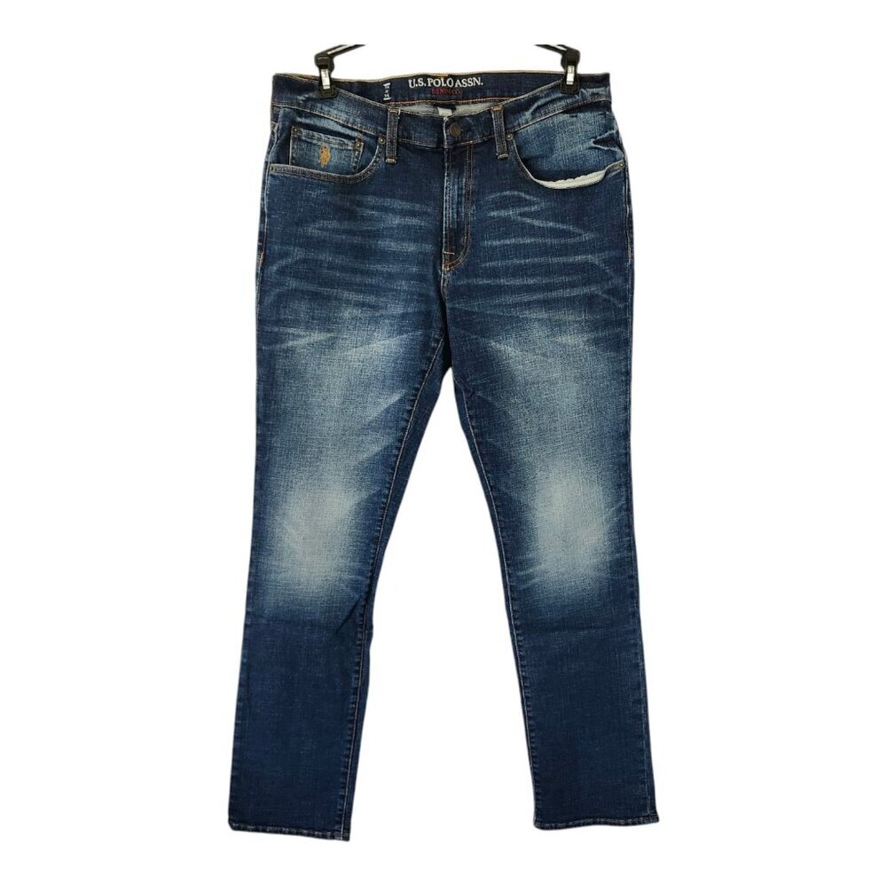 U.S. POLO ASSN Straight Activate Stretch Jeans Mens 36x34 5 Pocket